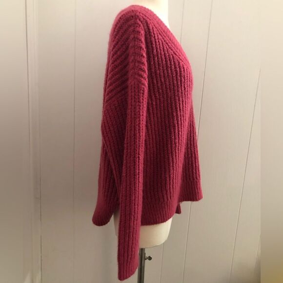 Lucky Brand Chunky Knit Sweater Mauve Pink Size Large - Picture 3 of 7